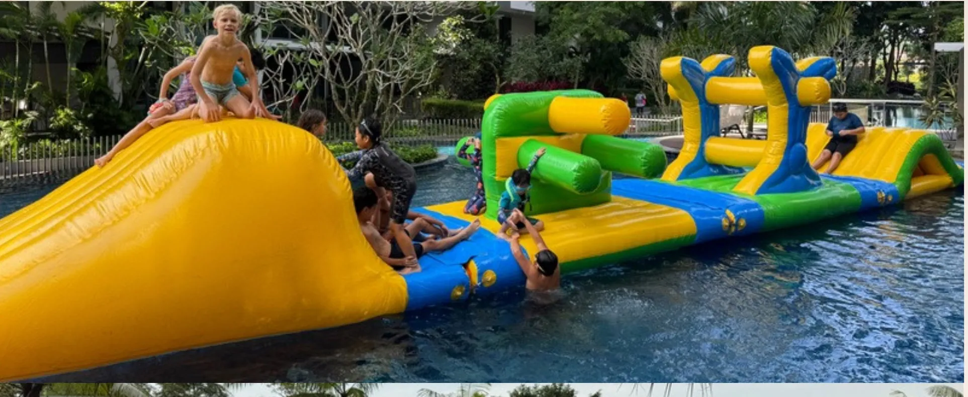 Water Obstacle Course carnival game by BounceParkSG