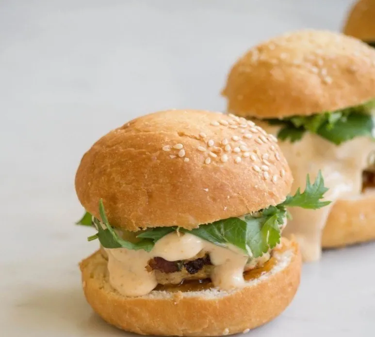 Chicken sliders at a BounceParkSG live station