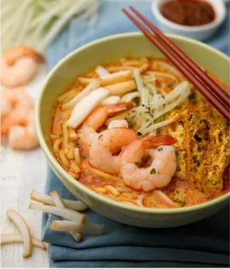 Laksa live station at a BounceParkSG event
