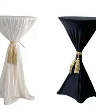 Cocktail Table with Spandex Cover & Tassel