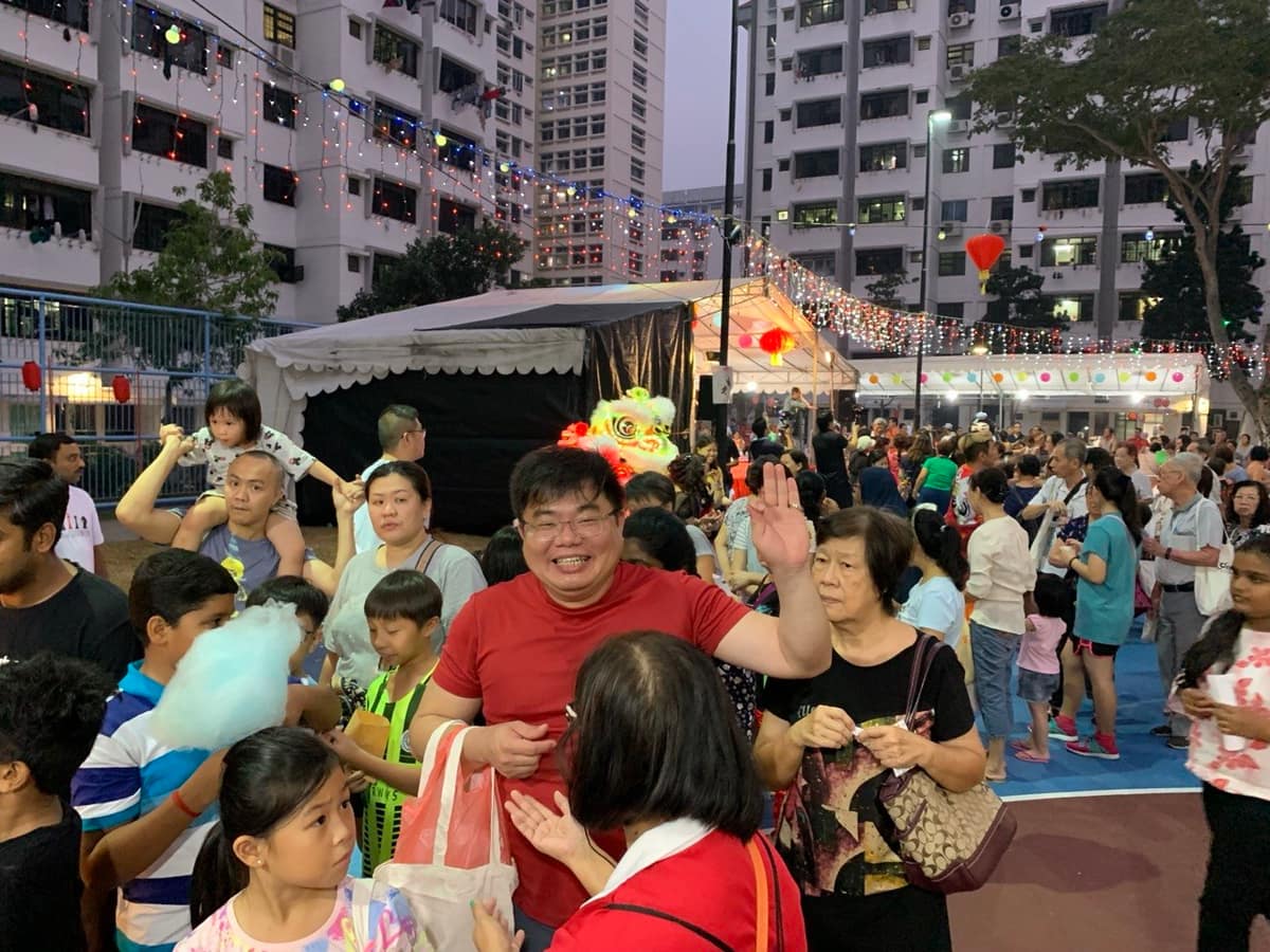LED dragon dance performance at a night event
