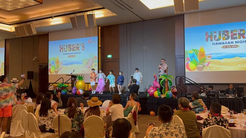 Stage performance at a dinner and dance