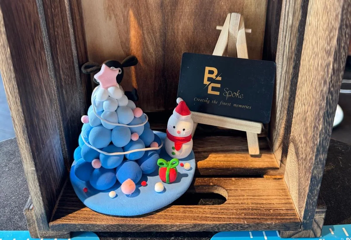 A clay figure made at a craft station
