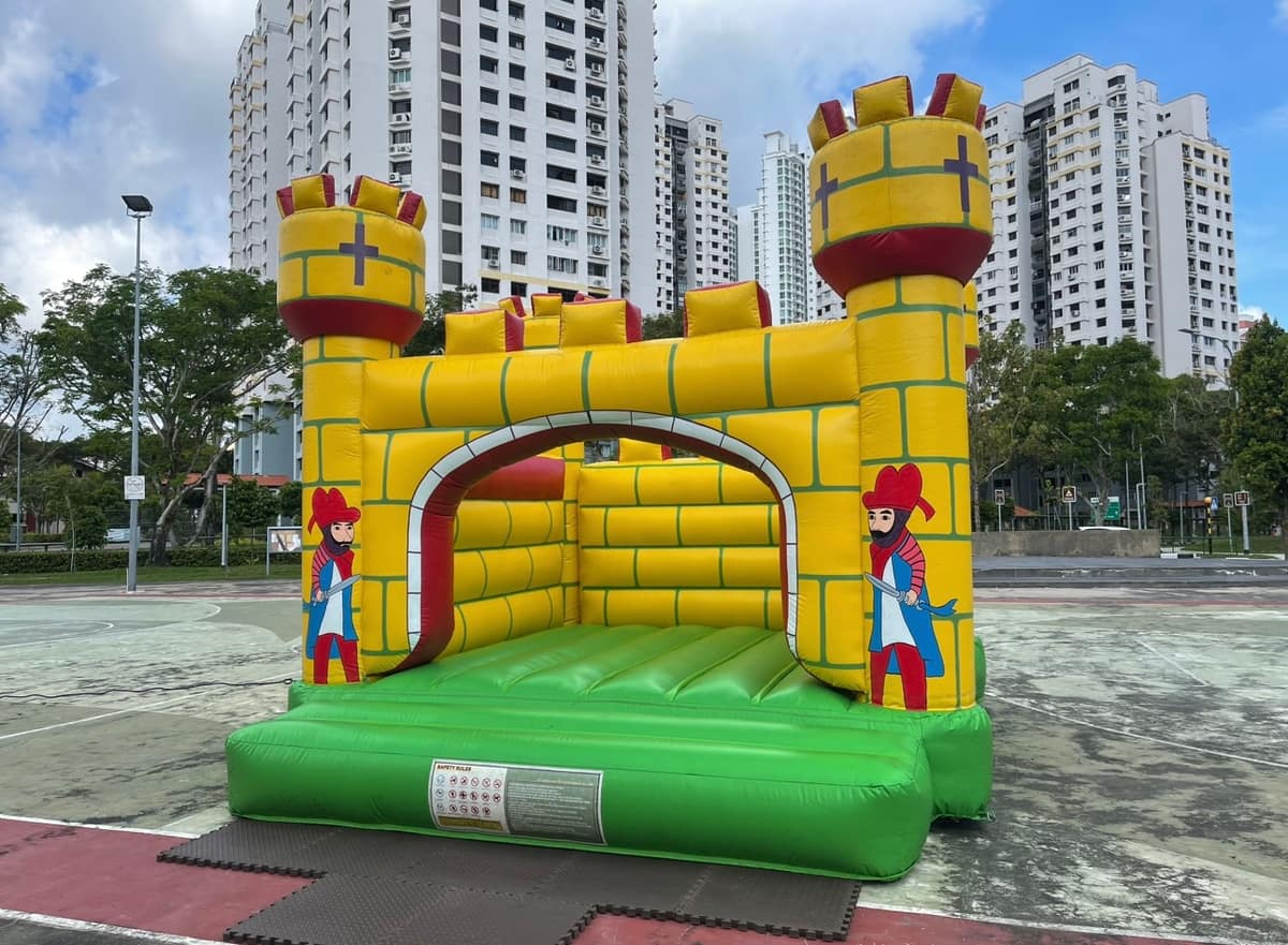 Knight themed bouncy castle by BounceParkSG